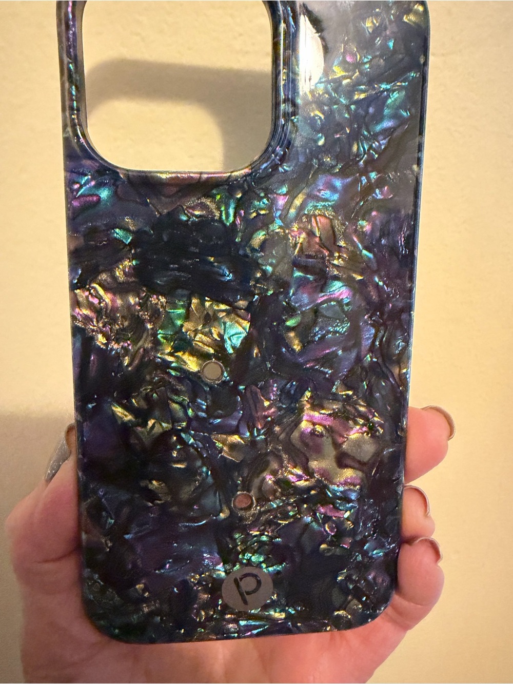 Loopy Case Iridescent Albalone Black iPhone 14 Pro Max with Loopy bag, NO LOOP